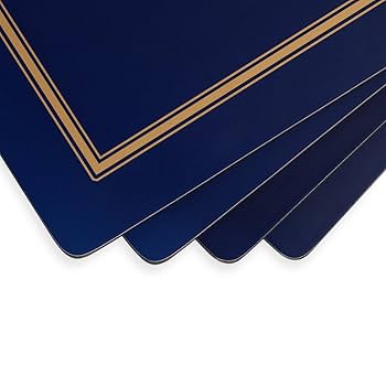 Amazon.com | Pimpernel Classic Midnight Blue Placemats - Set